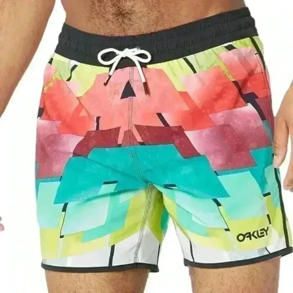 Oakley beach summer hits 16'' boardshorts rainbow sz xl